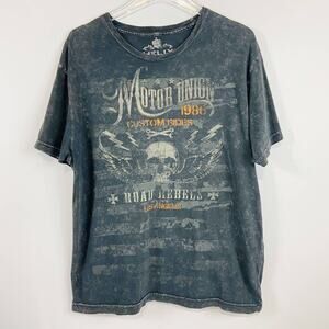 Helix Motor Union Road Rebels Graphic T-Shirt Sz L